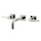 Kingston Brass KS6126DL Two-Handle Wall Mount Bathroom Faucet, Polished Nickel KS6126DL - alternate 1
